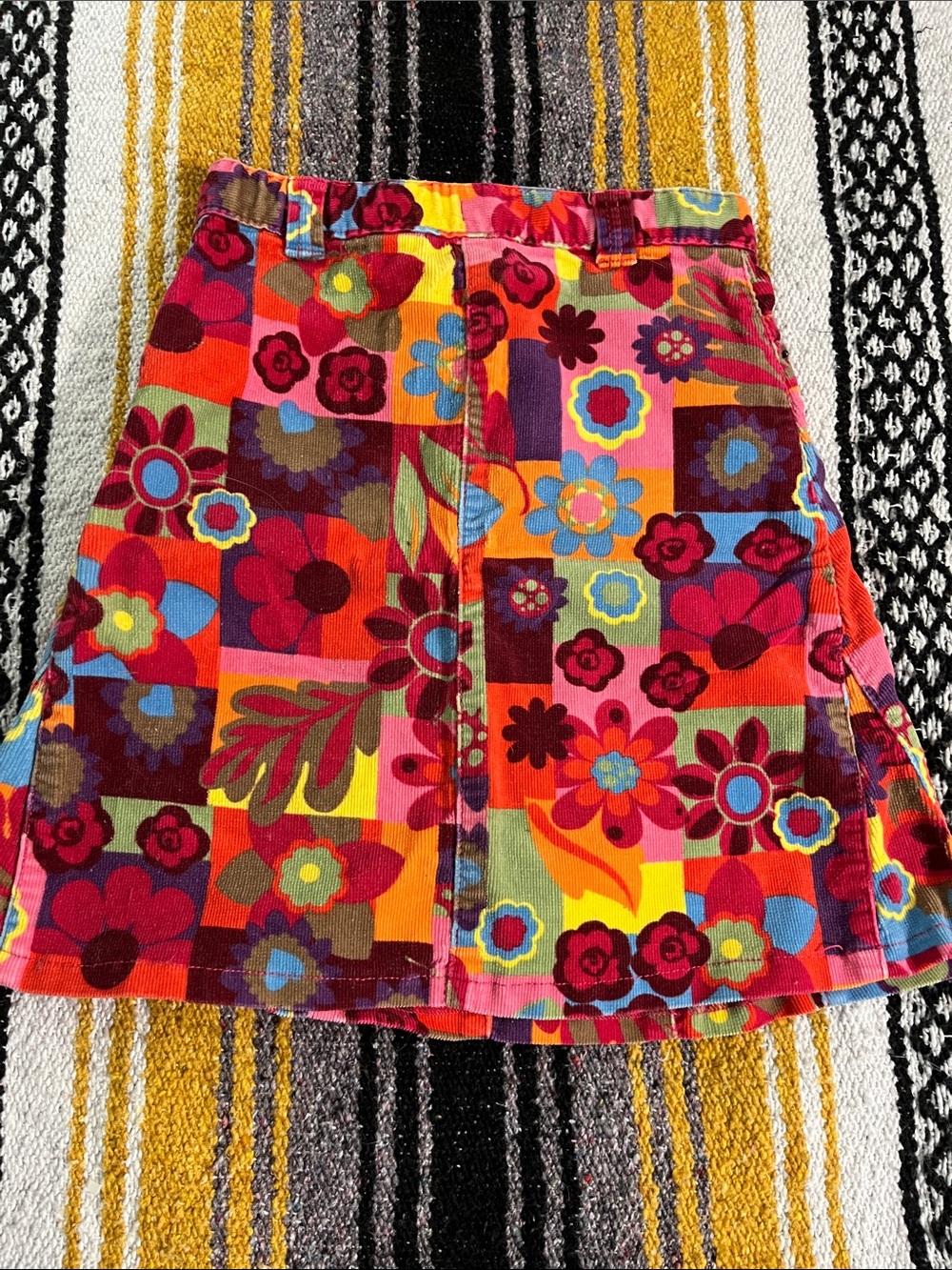 The Children's Place Multicolor Floral Corduroy Patchwork Skirt - Picture 6 of 10